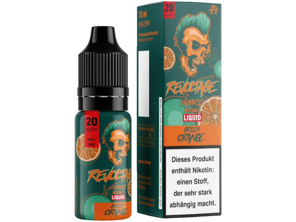 Revoltage Tobacco Gold Hybrid-Nikotinsalz-Liquid Green Orange 20 mg/ml