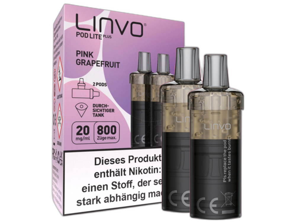 Linvo Pod Lite Plus Cartridge 20 mg/ml Prefilled Pink Grapefruit
