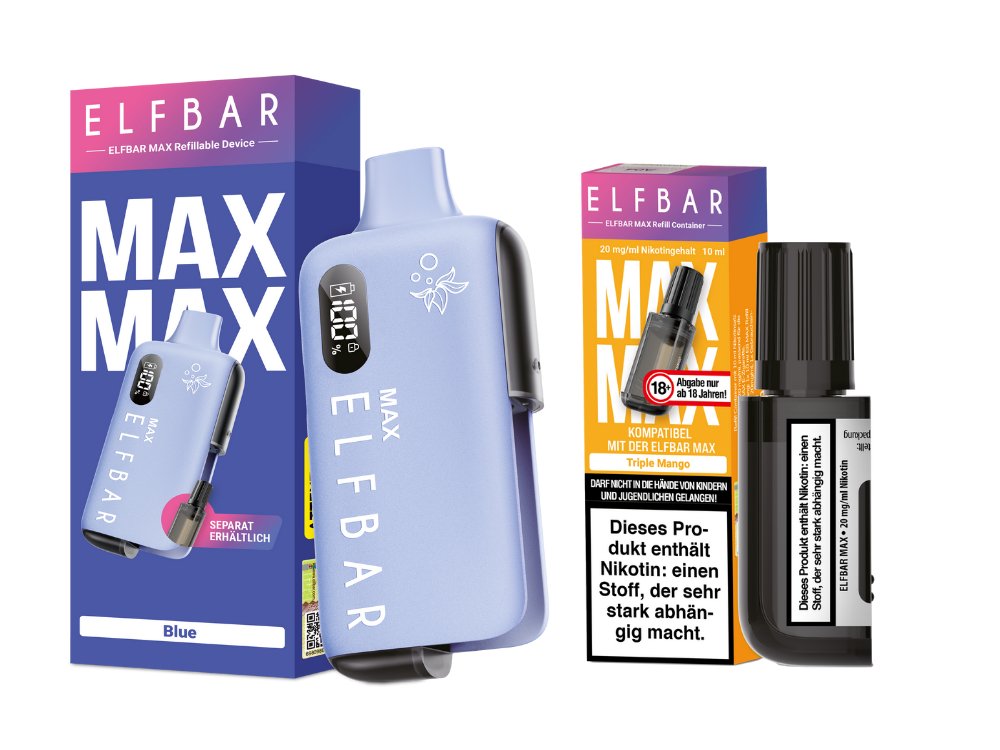 Elfbar Max Set inkl. Liquid Pod Blue Triple Mango