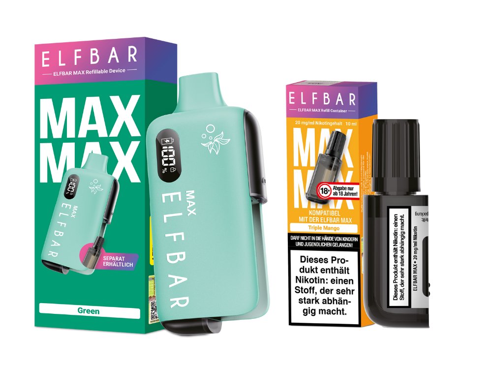 Elfbar Max Set inkl. Liquid Pod Green Triple Mango