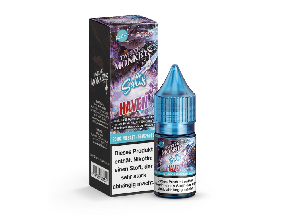 Twelve Monkeys Iced Nikotinsalz-Liquid Haven 20 mg/ml