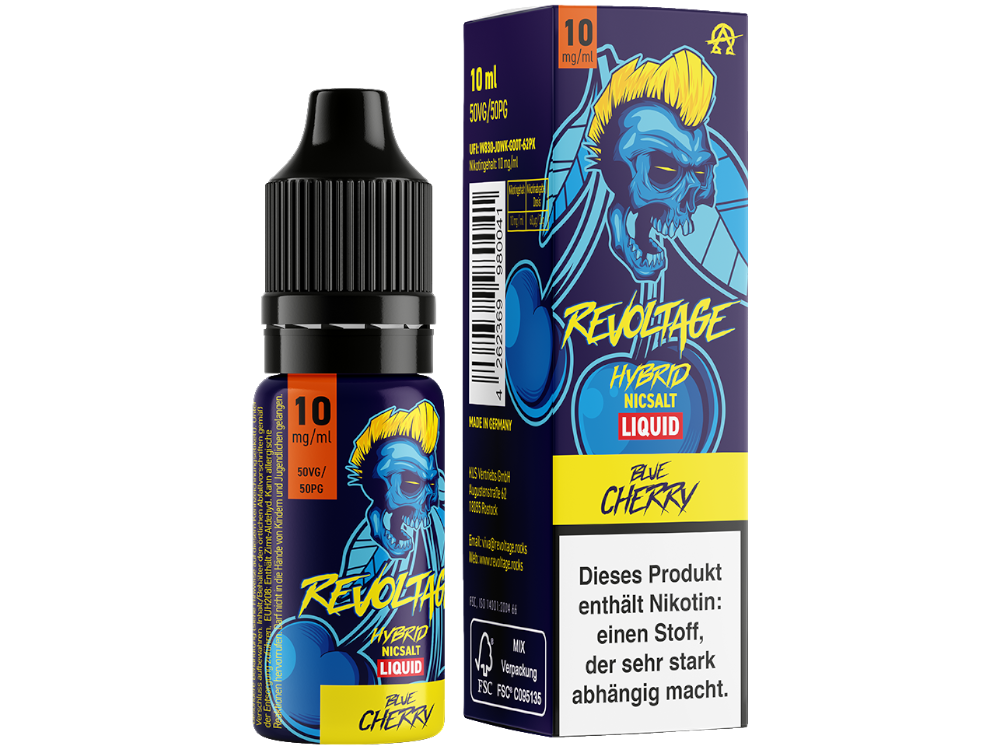 Revoltage Tobacco Gold Hybrid-Nikotinsalz-Liquid Blue Cherry