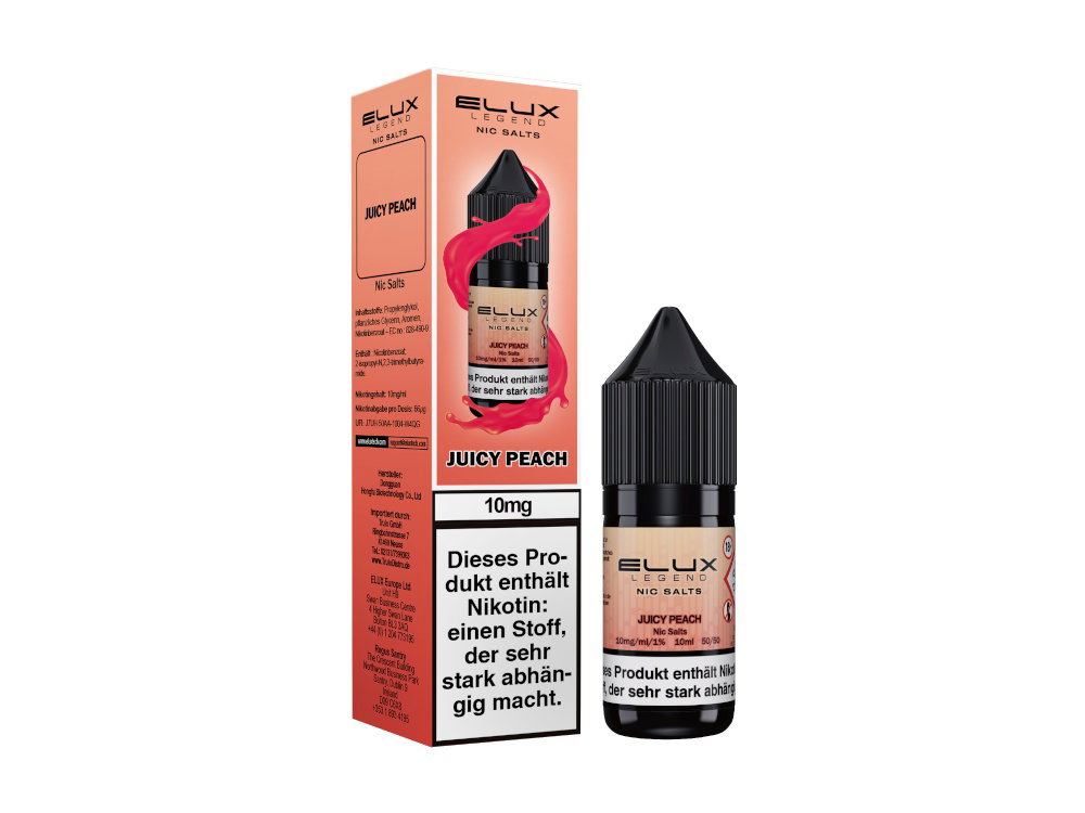 Elux Nikotinsalz-Liquid Juicy Peach 10 mg/ml