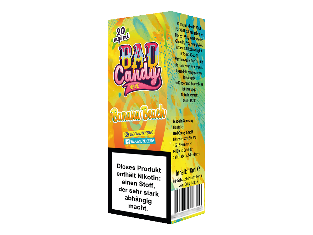 Bad Candy Liquids Banana Beach Nikotinsalz-Liquid 20 mg/ml