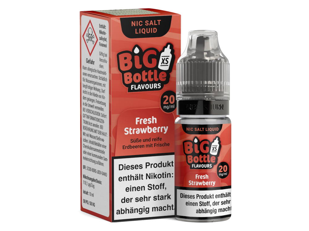 Big Bottle Fresh Strawberry Nikotinsalz-Liquid 20 mg/ml