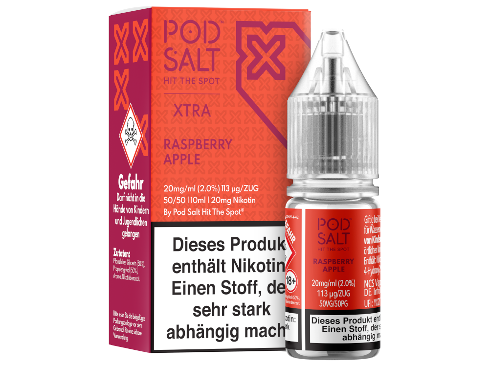 Pod Salt X - Nikotinsalz Liquid - Raspberry Apple