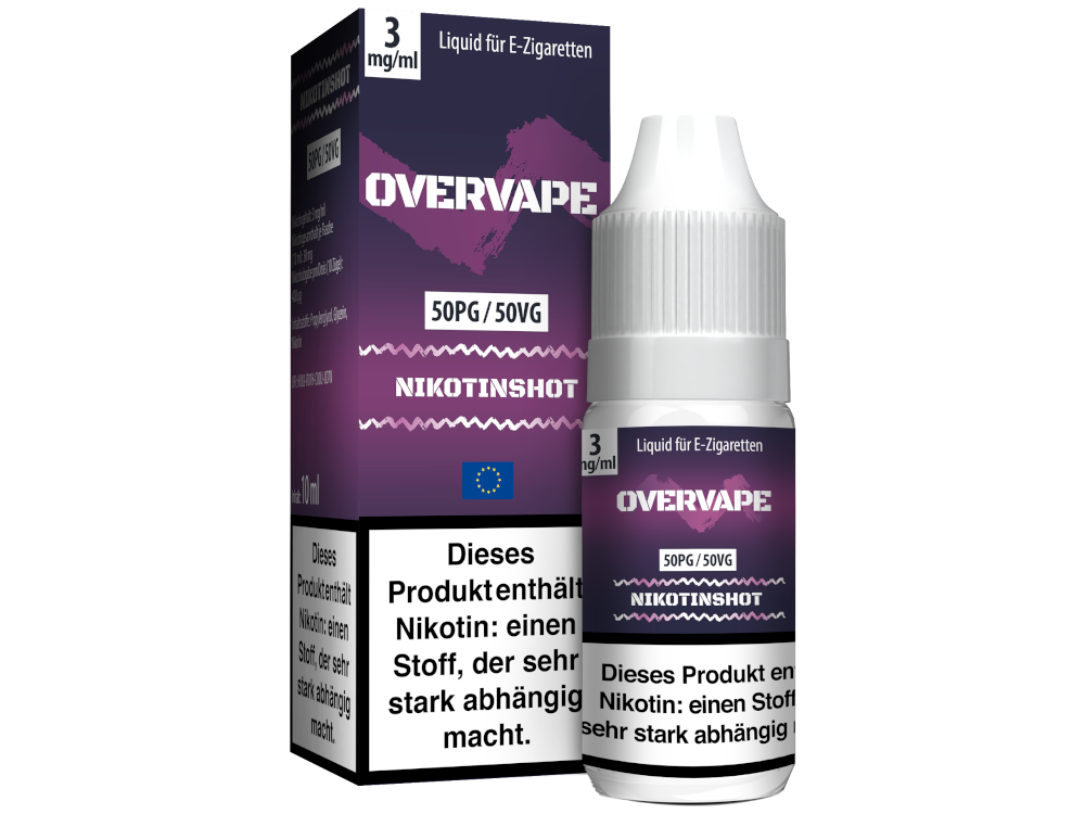 Overvape 10 ml Nikotin Shot 50PG / 50VG 3 mg/ml