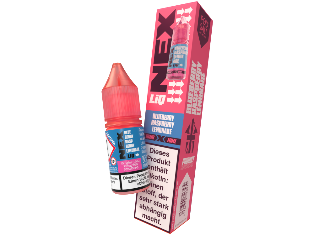 Pod Salt NexLiq Nikotinsalz-Liquid Blueberry Raspberry Lemonade 10 mg/ml