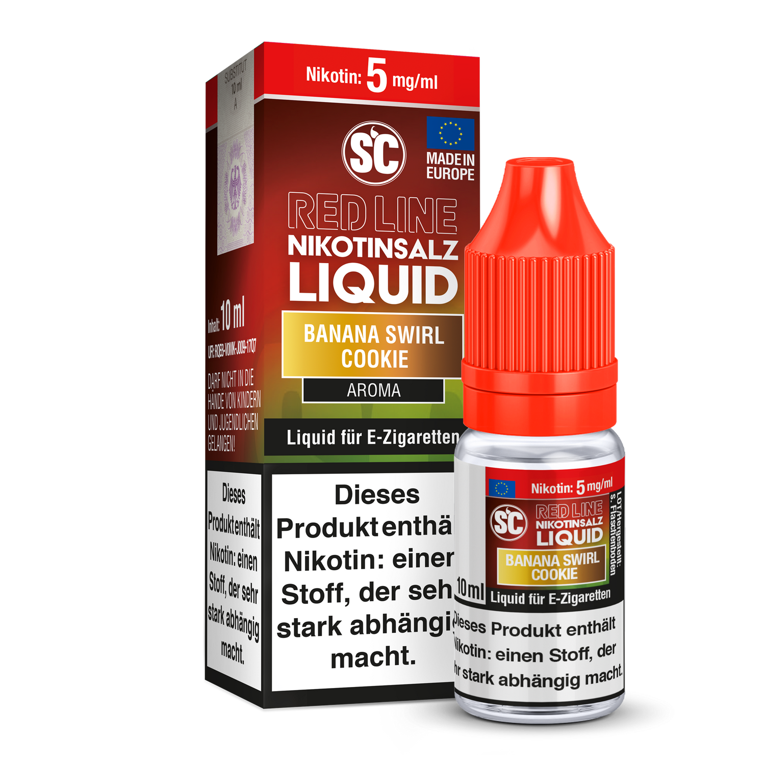 SC Red Line Banana Swirl Cookie Nikotinsalz-Liquid 5 mg/ml