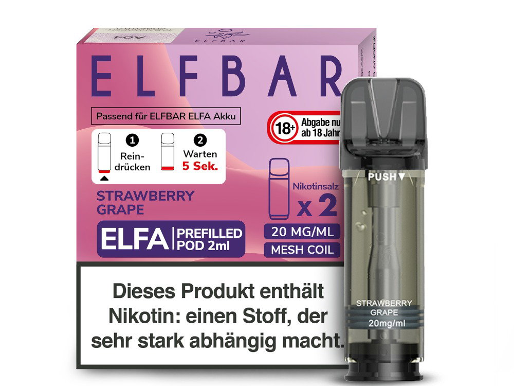 Elfbar Elfa Pod 20 mg/ml Prefilled Strawberry Grape