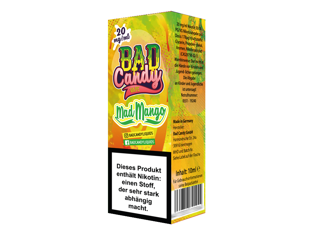 Bad Candy Liquids Mad Mango Nikotinsalz-Liquid 20 mg/ml