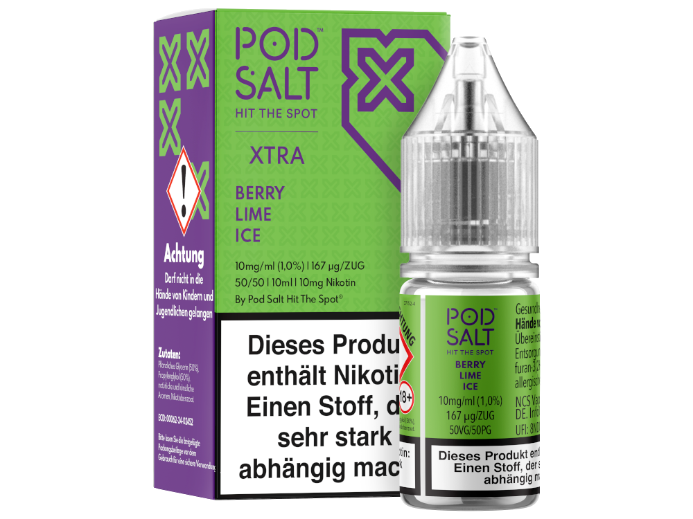 Pod Salt X Nikotinsalz-Liquid Berry Lime Ice