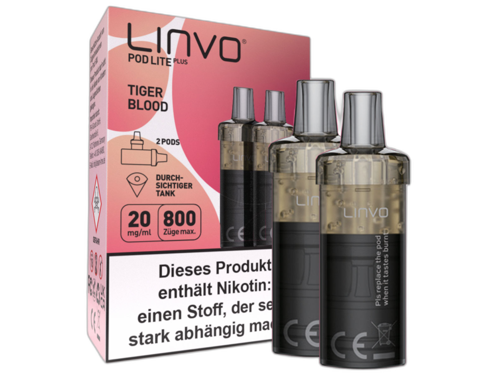 Linvo - Pod Lite Plus Cartridge 20 mg/ml (2 Stück pro Packung) - Prefilled