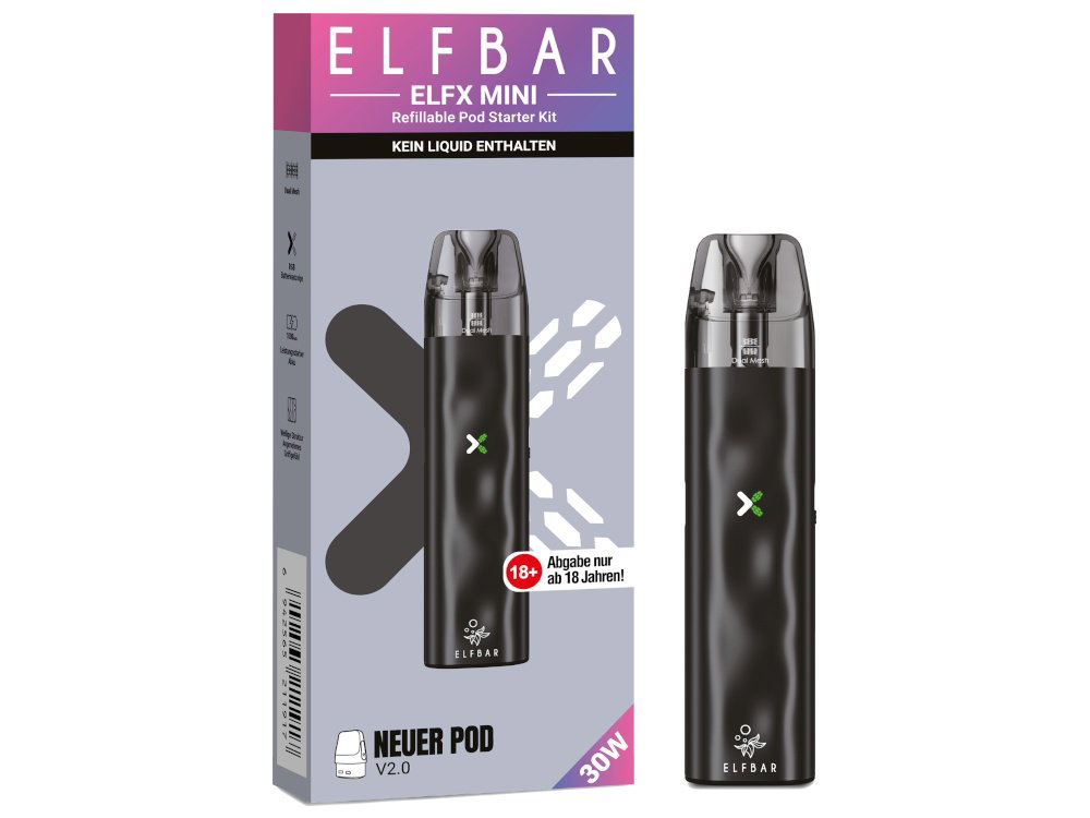 Elfbar Elfx Mini E-Zigaretten-Set black