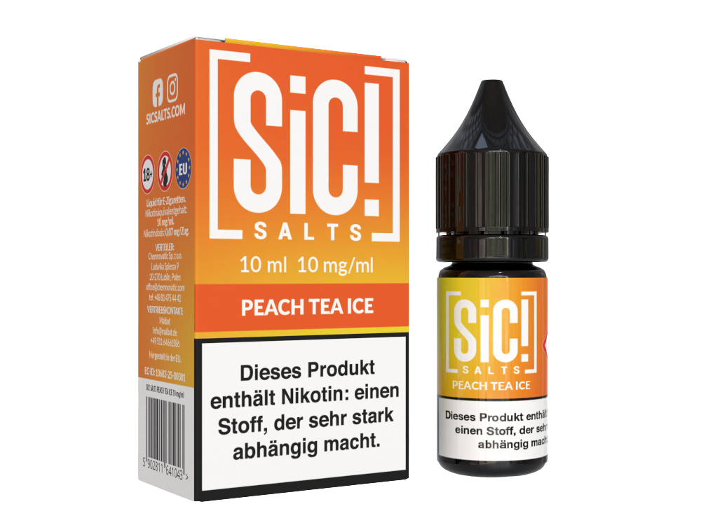 SiC! Salts - Nikotinsalz Liquid - Peach Tea Ice