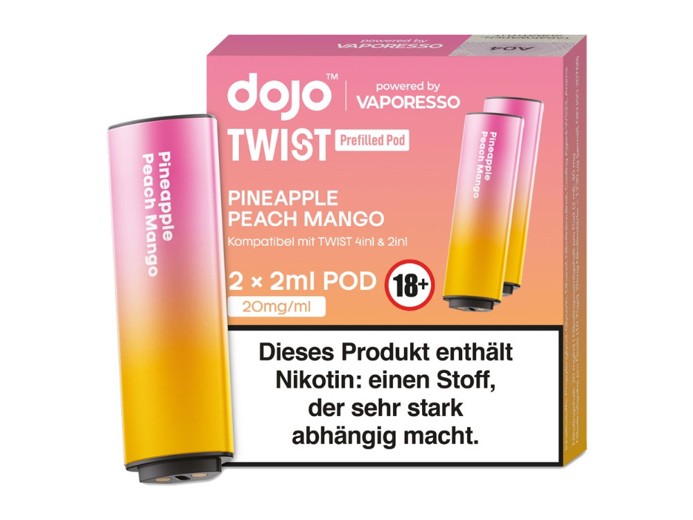 Vaporesso Dojo Twist Pod 20 mg/ml Prefilled Pineapple Peach Mango