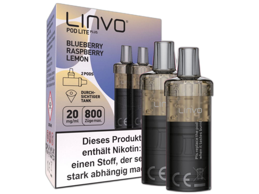 Linvo Pod Lite Plus Cartridge 20 mg/ml Prefilled Blueberry Raspberry Lemon