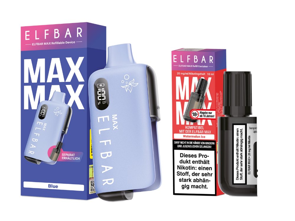 Elfbar Max Set inkl. Liquid Pod Blue Watermelon Ice