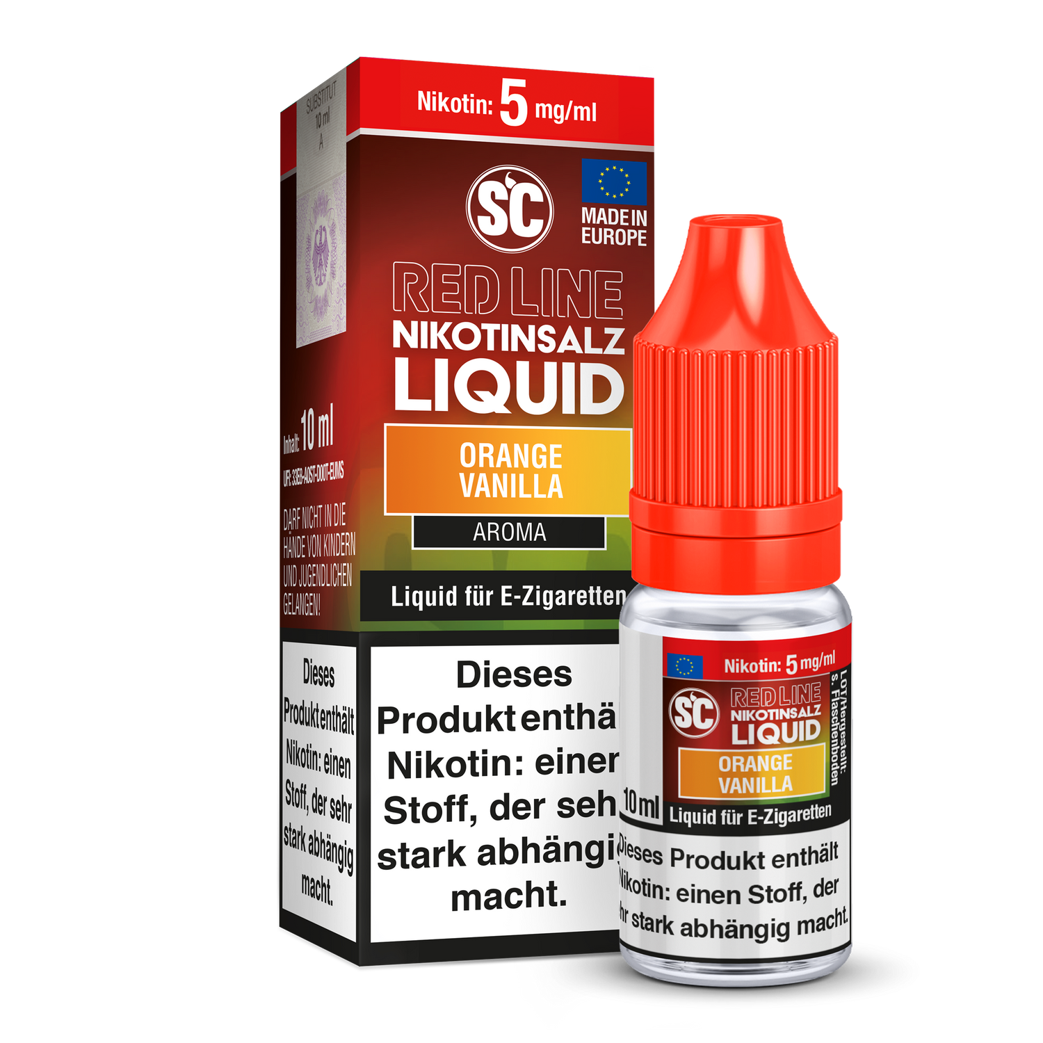 SC Red Line Orange Vanilla Nikotinsalz-Liquid 5 mg/ml