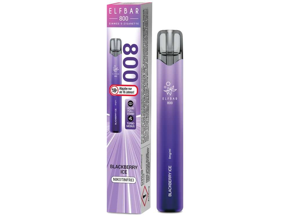 Elfbar 800 Einweg-E-Zigarette Prefilled Blackberry Ice 0 mg/ml