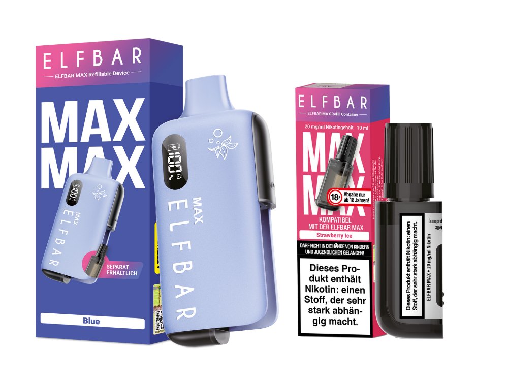 Elfbar Max Set inkl. Liquid Pod Blue Strawberry Ice