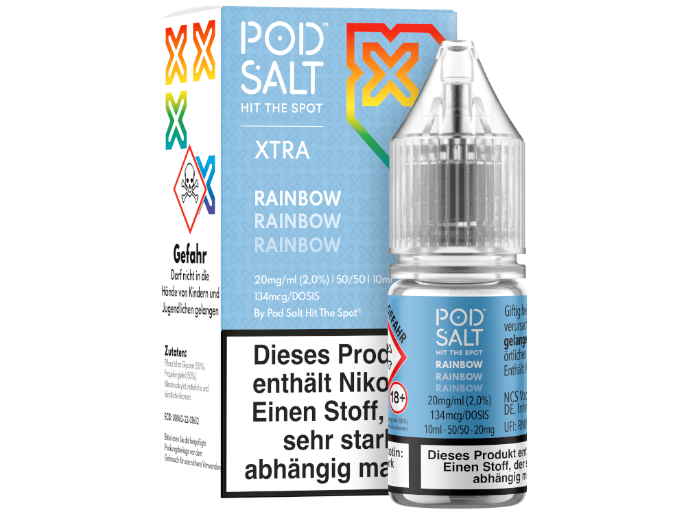 Pod Salt X Nikotinsalz-Liquid Rainbow 20 mg/ml