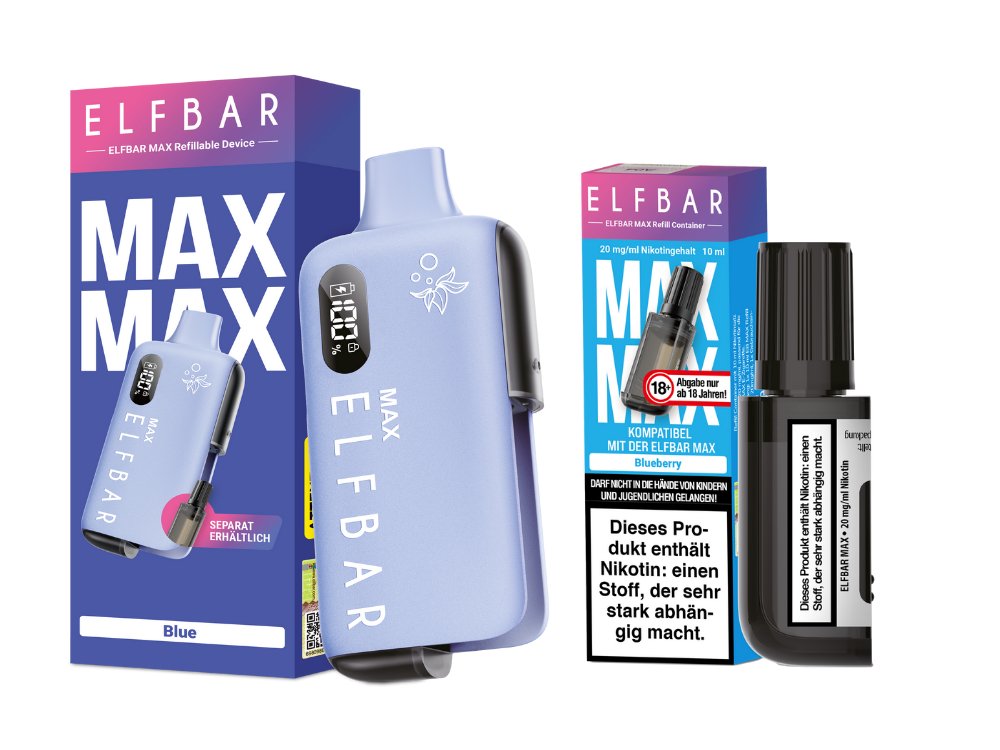 Elfbar Max Set inkl. Liquid Pod Blue Blueberry