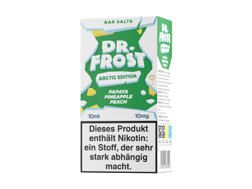 Dr. Frost Arctic Edition Nikotinsalz-Liquid Papaya Pineapple Peach 10 mg/ml