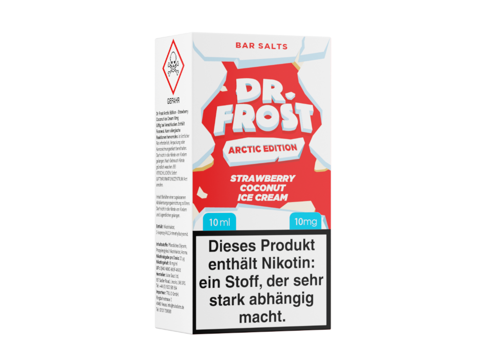 Dr. Frost Arctic Edition Nikotinsalz-Liquid Strawberry Coconut Ice Cream
