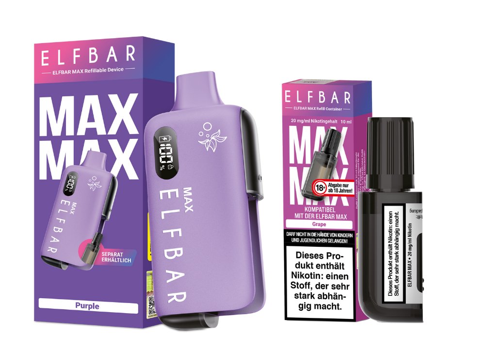 Elfbar Max Set inkl. Liquid Pod Purple Grape