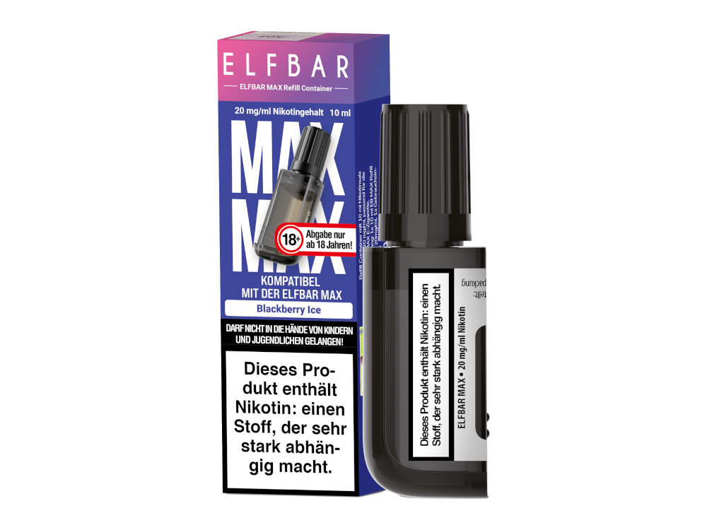 Elfbar Max Refill Container Prefilled Blackberry Ice 20 mg/ml