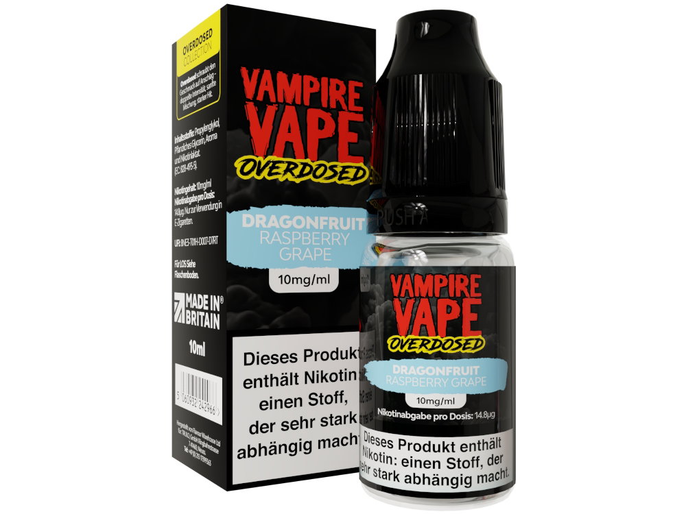 Vampire Vape Overdosed Nikotinsalz-Liquid Dragonfruit Raspberry Grape