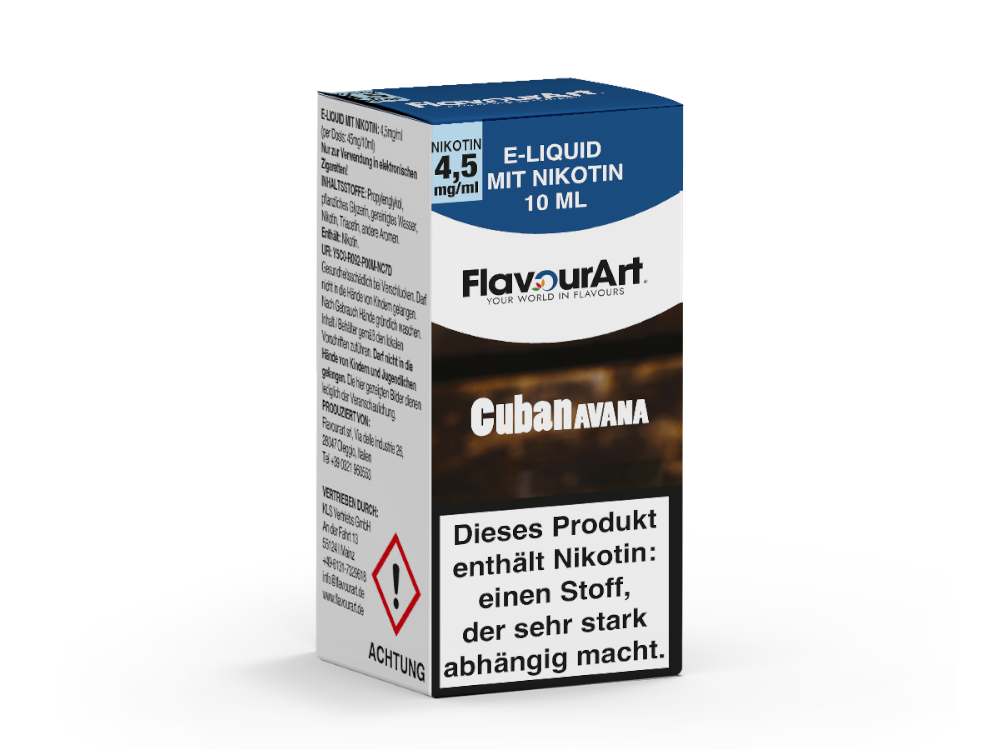 FlavourArt E-Liquid Cuban Avana 4,5 mg/ml