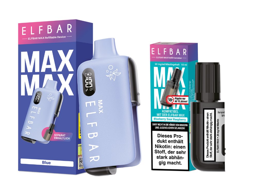 Elfbar Max Set inkl. Liquid Pod Blue Blueberry Sour Raspberry