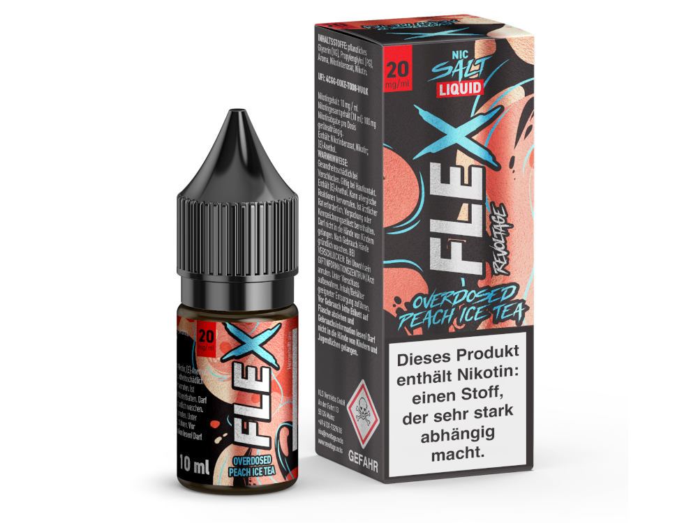 Revoltage FLEX Nikotinsalz-Liquid Peach Ice Tea 20 mg/ml