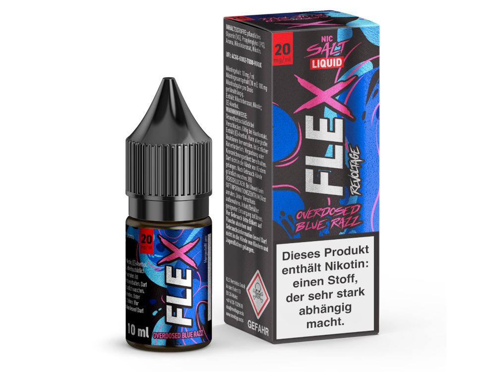 Revoltage FLEX Nikotinsalz-Liquid Blue Razz 20 mg/ml