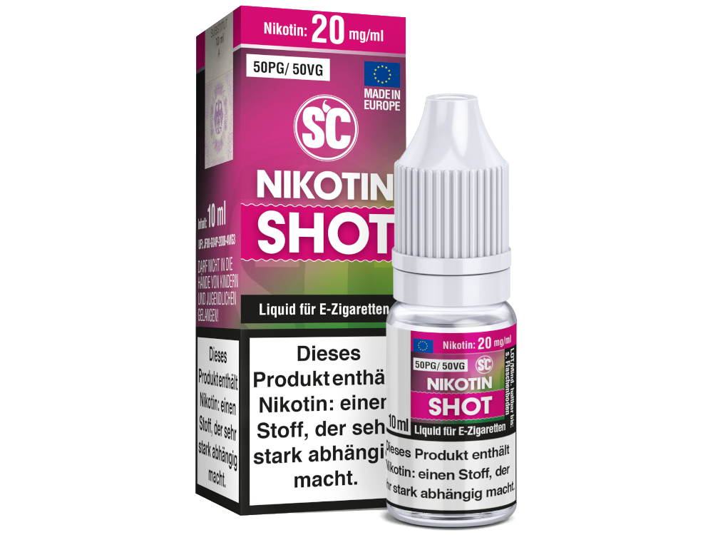 SC 10 ml Nikotin Shot 50PG / 50VG 20 mg/ml