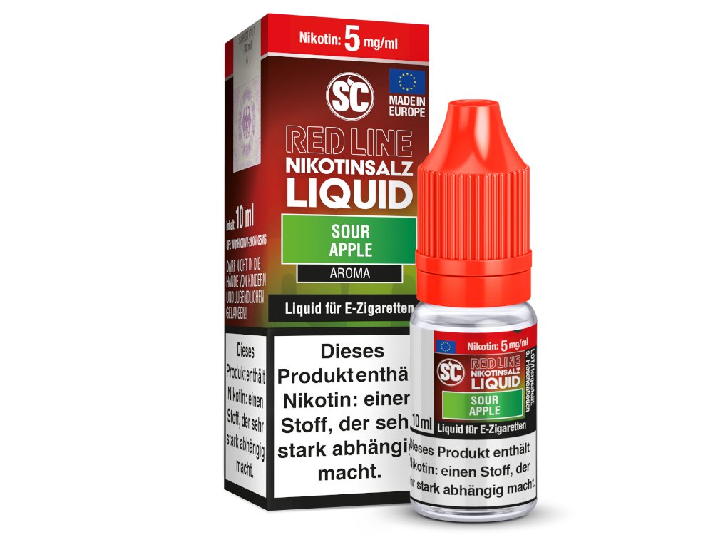SC Red Line Sour Apple Nikotinsalz-Liquid 5 mg/ml