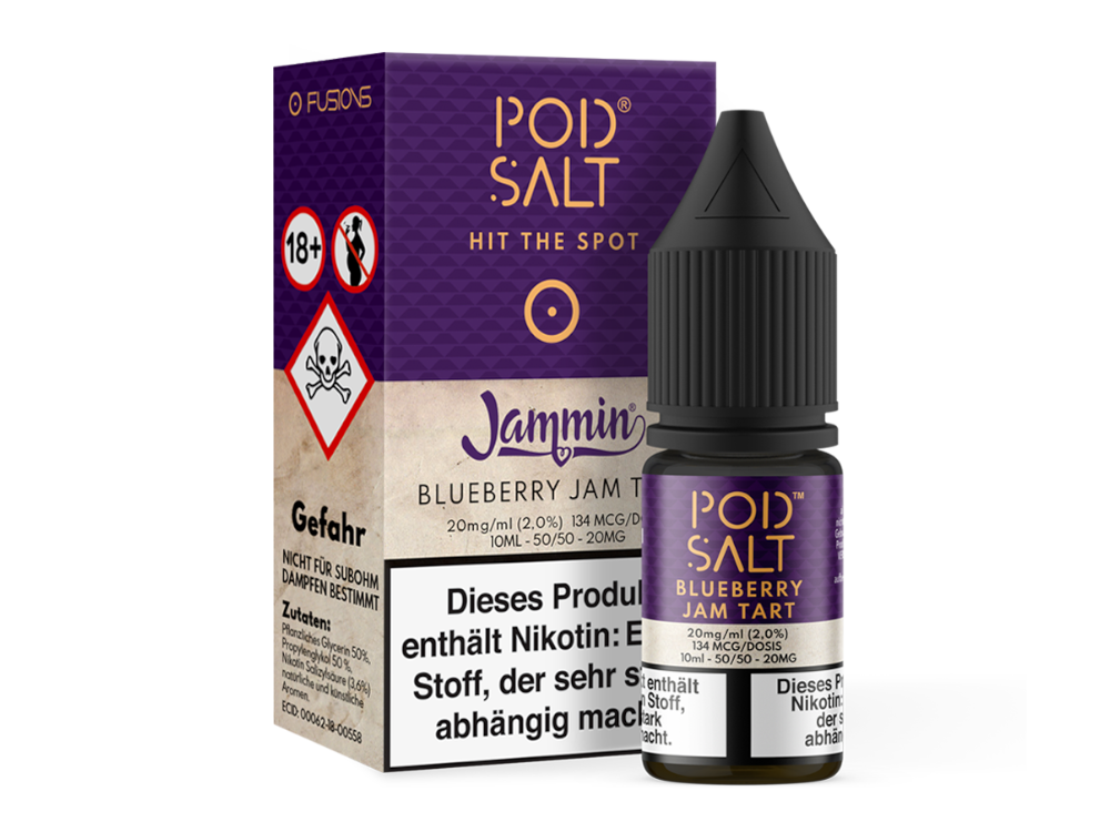Pod Salt Fusion Blueberry Jam Tart Nikotinsalz-Liquid 20 mg/ml