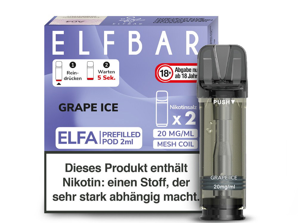 Elfbar Elfa Pod 20 mg/ml Prefilled Grape Ice
