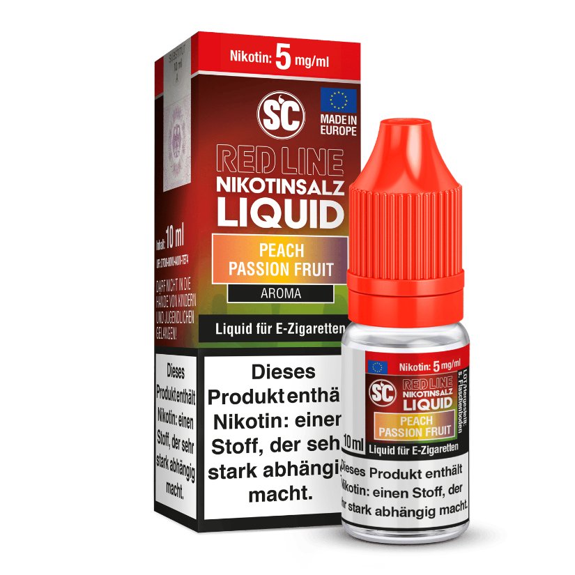 SC Red Line Peach Passion Fruit V2 Nikotinsalz-Liquid 5 mg/ml