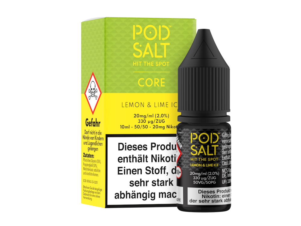 Pod Salt Core Nikotinsalz-Liquid Lemon & Lime Ice 20 mg/ml