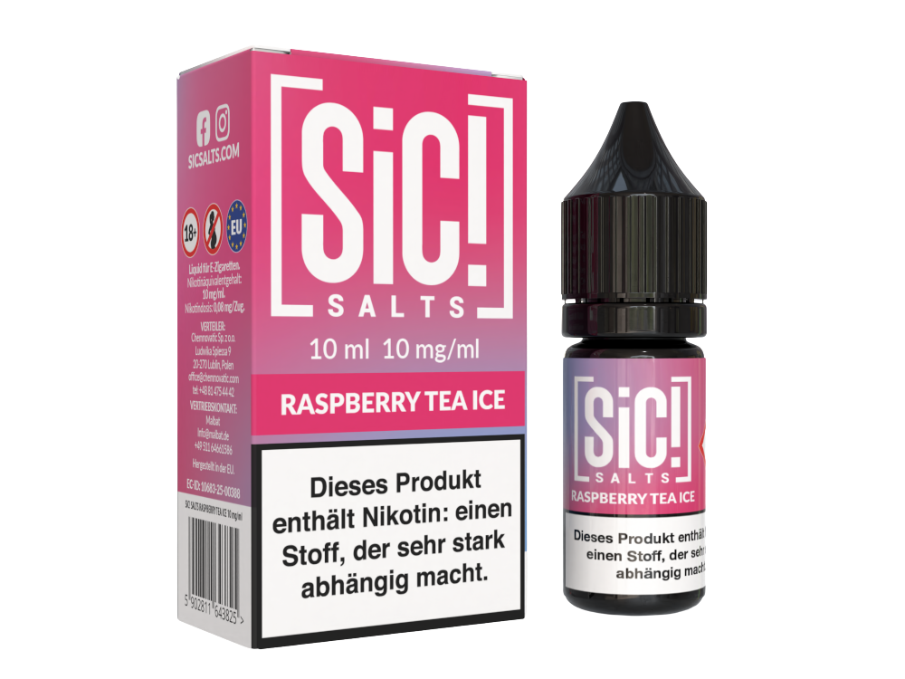 SiC! Salts - Nikotinsalz Liquid - Raspberry Tea Ice