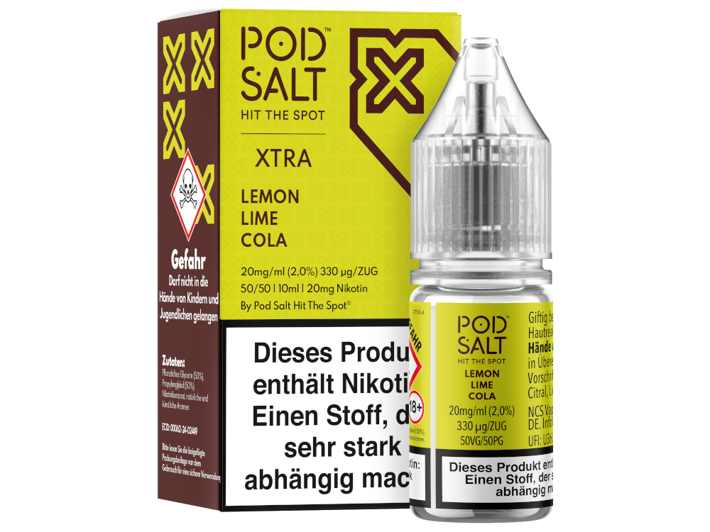 Pod Salt X Nikotinsalz-Liquid Lemon Lime Cola 20 mg/ml