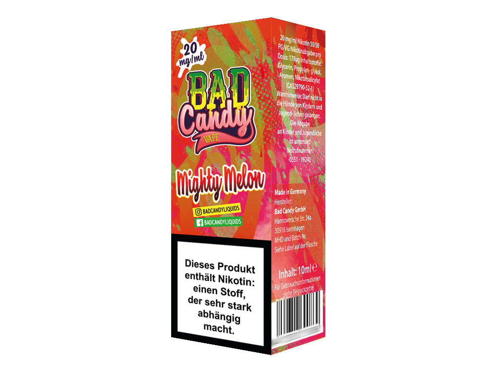 Bad Candy Liquids Mighty Melon Nikotinsalz-Liquid 20 mg/ml