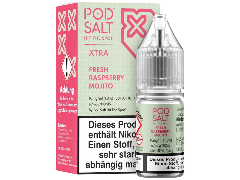 Pod Salt X Nikotinsalz-Liquid Fresh Raspberry Mojito
