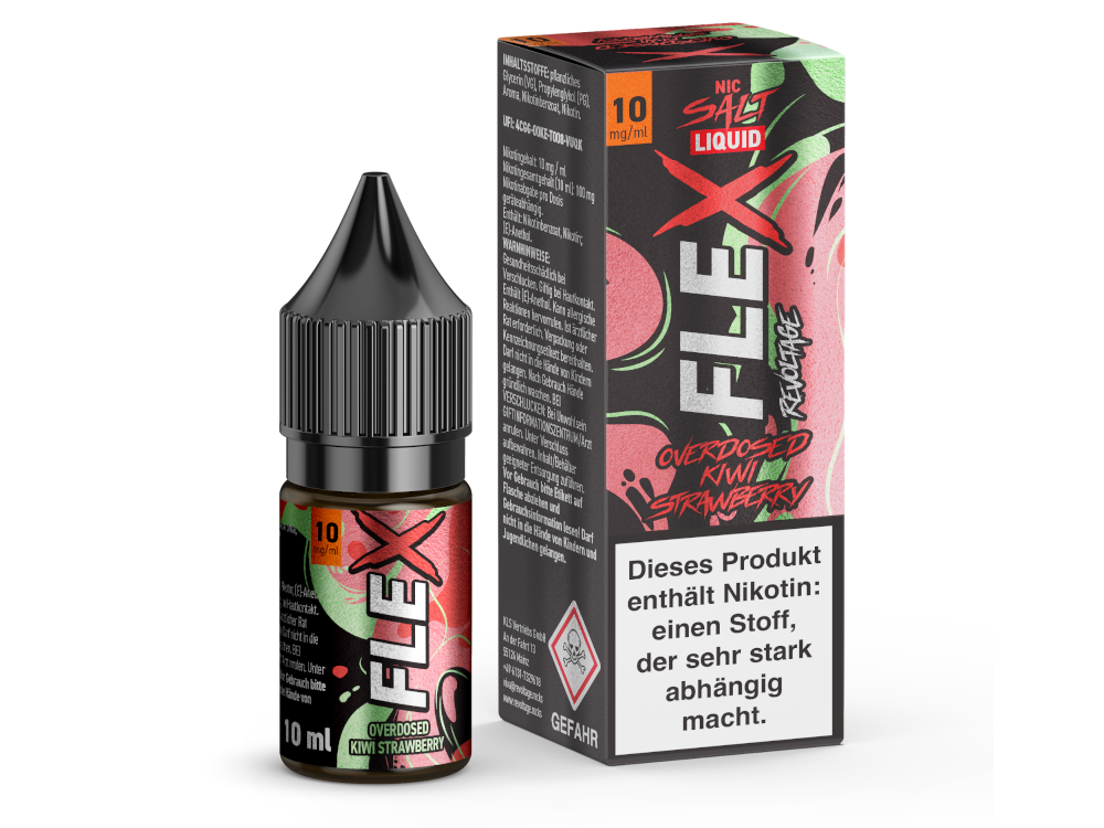 Revoltage FLEX Nikotinsalz-Liquid Kiwi Strawberry 10 mg/ml