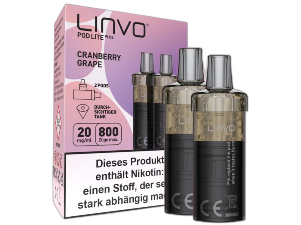 Linvo - Pod Lite Plus Cartridge 20 mg/ml (2 Stück pro Packung) - Prefilled