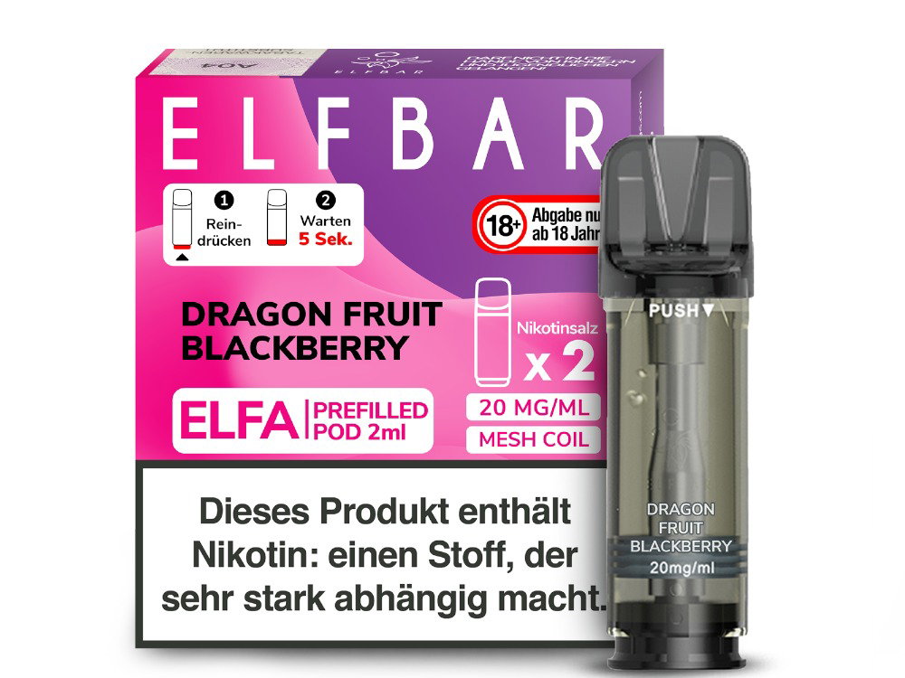 Elfbar Elfa Pod 20 mg/ml Prefilled Dragon Fruit Blackberry