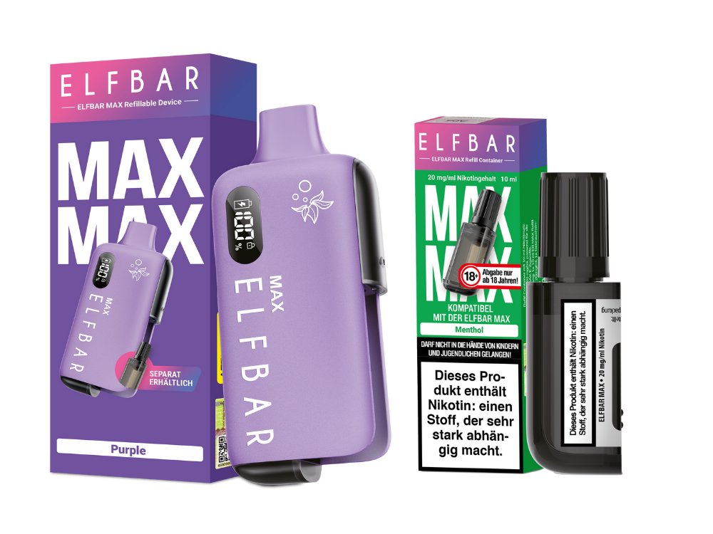 Elfbar Max Set inkl. Liquid Pod Purple Menthol